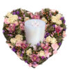 Pastel Heart and Candle Arrangement - Image 2